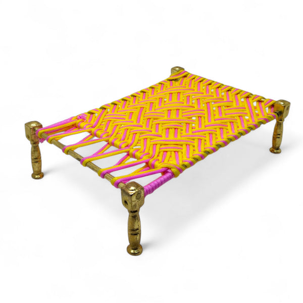 Metal Mini Charpai Bed for Laddu Gopal for 2 to6 No Laddu Gopal