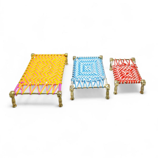 Laddu Gopal Metal Mini Charpai Bed for Bal Gopal - Achleshwar