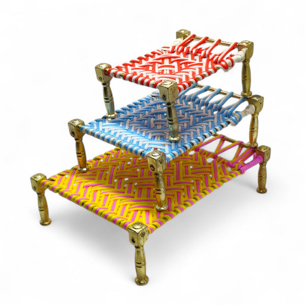 Metal Mini Charpai Bed for Laddu Gopal for 2 to6 No Laddu Gopal