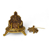 Laddu Gopal Handcrafted Singhasan in Antique Gold Finish - Achleshwar