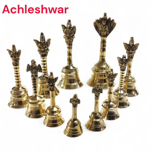 Pooja Garud Ghanti/Bell Pure Brass Garuda Ganti for Pooja Aarti - Achleshwar