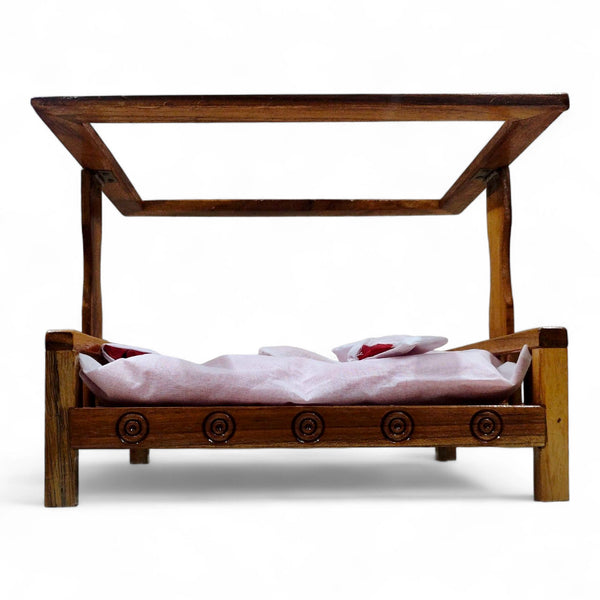 Sagwaan Wooden Bed for Laddu Gopal (NetBed) for 0 & 1 No Laddu Gopal