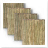 Darbha grass mat, woven rectangular design with multicolor tying bands