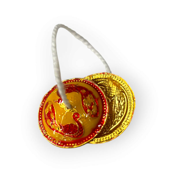 Manjeera Toy for Laddu Gopal | Small Divine Instrument for Krishna Idol | Miniature Pooja Accessory for Bal Gopal (1 Pair)