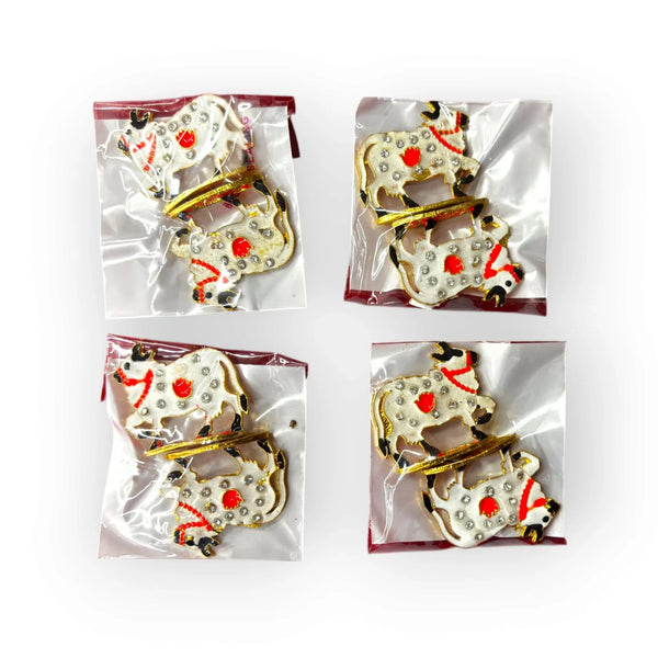 Cow Set of 2 Small Toys for Laddu Gopal Bal Gopal Krishna ji - Achleshwar