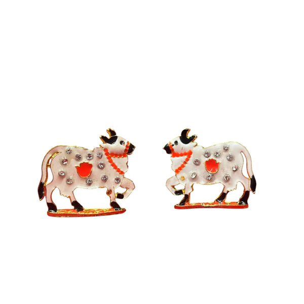 Cow Set of 2 Small Toys for Laddu Gopal Bal Gopal Krishna ji - Achleshwar