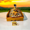 Golden Metal Telephone Toy for Laddu Gopal Ji & Radha Krishna Ji | Miniature Decor for God Idols - Achleshwar