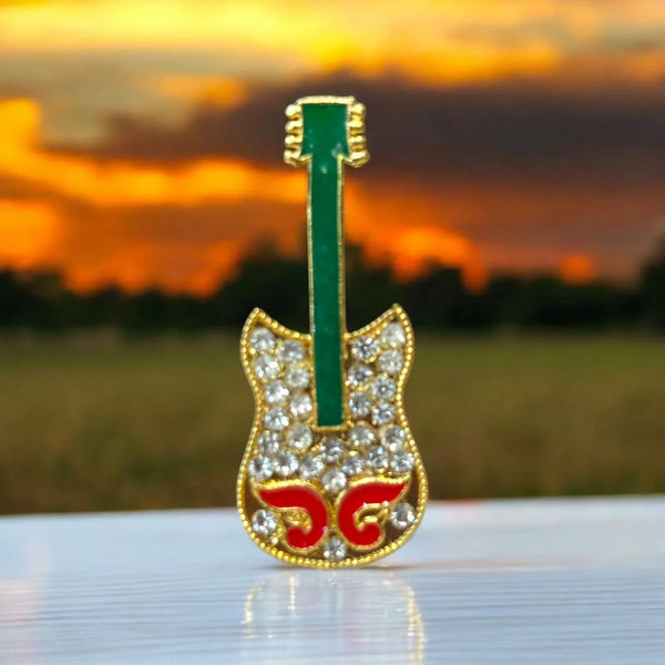 Mini Metal Guitar Toy for Laddu Gopal Toy for Laddu Gopal Ji & Radha Krishna Ji | Miniature Decor for God Idols - Achleshwar