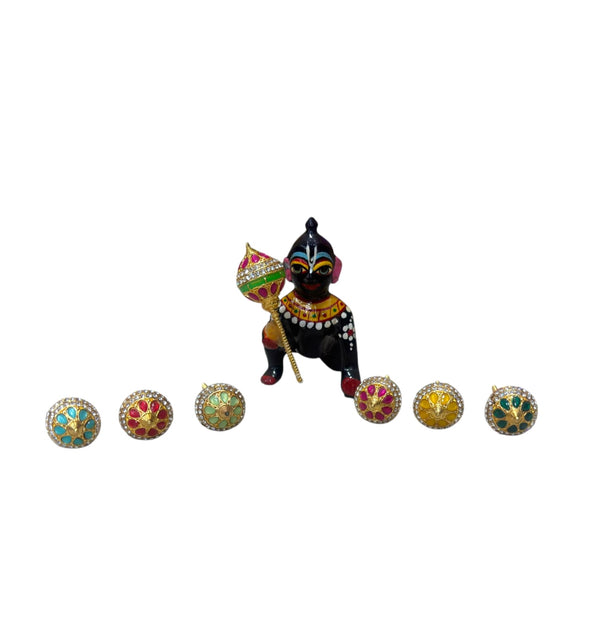 Small Gadafor Laddu Gopal Ji & Radha Krishna Ji | Miniature Decor for God Idols