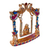Laddu Gopal Small Metal Jhula Toy for Kanha Ji | Miniature Swing for Krishna | Janmashtami, Radhaashtami, Mandir Pooja Room Decor - Achleshwar