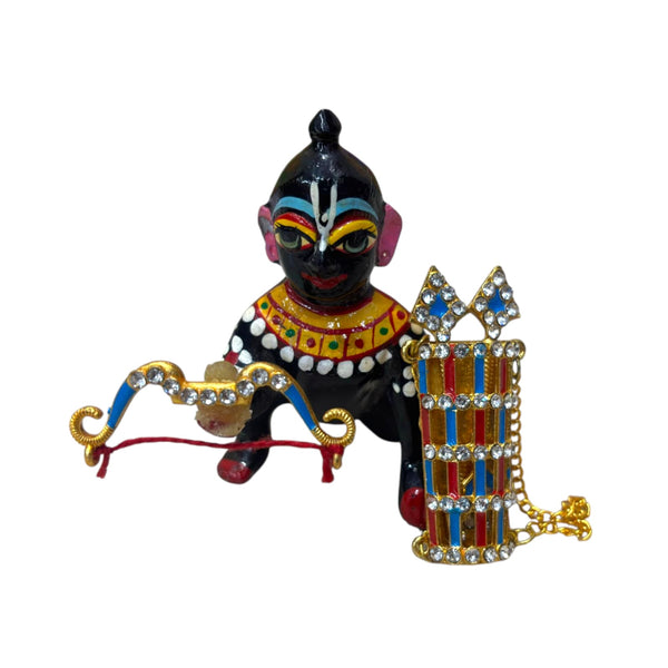 Laddu Gopal Dhanush Baan Toy | Small Bow-Arrow Toy for Kanha Ji | Janmashtami Radhaashtami Mandir Decor | Krishna Ji Miniature Khilona for Pooja Room (Copy)