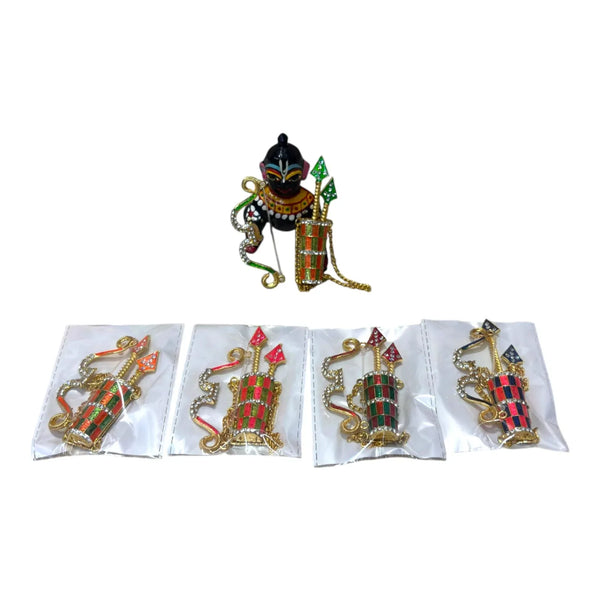 Laddu Gopal Dhanush Baan Toy | Small Bow-Arrow Toy for Kanha Ji | Janmashtami Radhaashtami Mandir Decor | Krishna Ji Miniature Khilona for Pooja Room - Achleshwar
