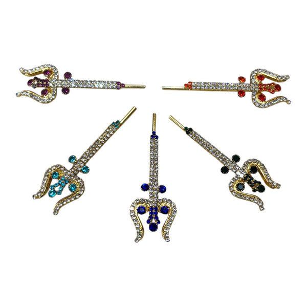 Small Trishul Toy for Laddu Gopal | Miniature Metal Trident for Kanha Ji | Janmashtami Mandir Toy | Krishna Idol Accessory