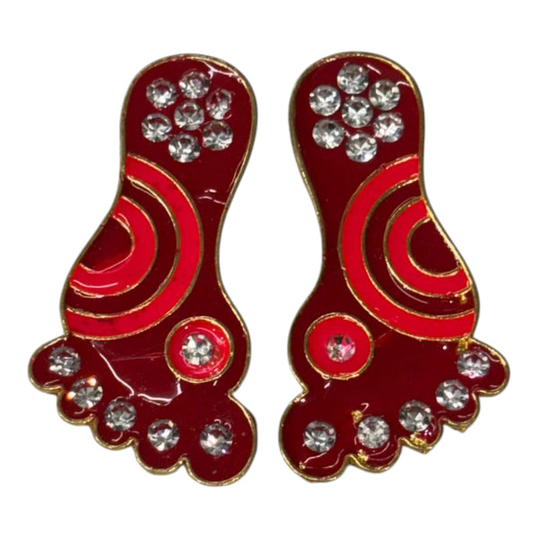 Laddu Gopal Charan Toy for Krishna Janmashtami & Radha Ashtami | Divine Footprints for Mandir Pooja | Kanha Ji Miniature Khilona by Achleshwar