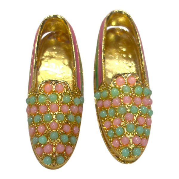Traditional Juti Mojadi Shoes for Laddu Gopal | Small Kanha Ji Toy Footwear for Janmashtami, Radhaashtami & Mandir Decor | Miniature Krishna Idol Khilona by - Achleshwar