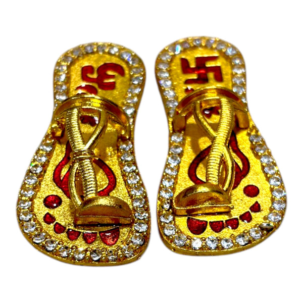 Laddu Gopal Small Chappal Toy for Krishna Ji | Miniature Slippers for Kanha Idol | Janmashtami & Mandir Decoration Accessory | Khilona for Bal Gopal Ji