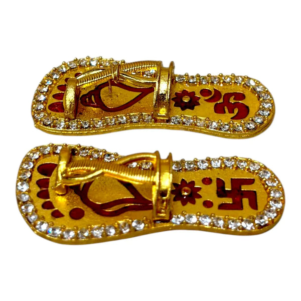 Laddu Gopal Small Chappal Toy for Krishna Ji | Miniature Slippers for Kanha Idol | Janmashtami & Mandir Decoration Accessory | Khilona for Bal Gopal Ji - Achleshwar