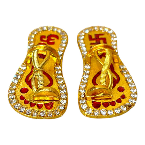 Laddu Gopal Small Chappal Toy for Krishna Ji | Miniature Slippers for Kanha Idol | Janmashtami & Mandir Decoration Accessory | Khilona for Bal Gopal Ji - Achleshwar