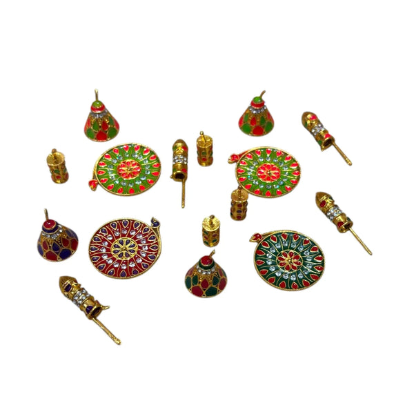 Laddu Gopal Patake Toy Set | Decorative Cracker Set for Kanha Ji | Miniature Fireworks for Janmashtami & Radhaashtami | Mandir Toy Khilona for Bal Gopal Ji - Achleshwar