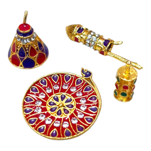 Laddu Gopal Small Chappal Toy for Krishna Ji | Miniature Slippers for Kanha Idol | Janmashtami & Mandir Decoration Accessory | Khilona for Bal Gopal Ji - Achleshwar