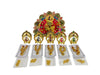Laddu Gopal Jewellery Set – Mukut, Haar & Earrings Combo | Traditional Jewelry for Kanha Ji 6 no Size - Achleshwar