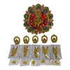 Laddu Gopal Jewellery Set – Mukut, Haar & Earrings Combo | Traditional Jewelry for Kanha Ji 3 no Size
