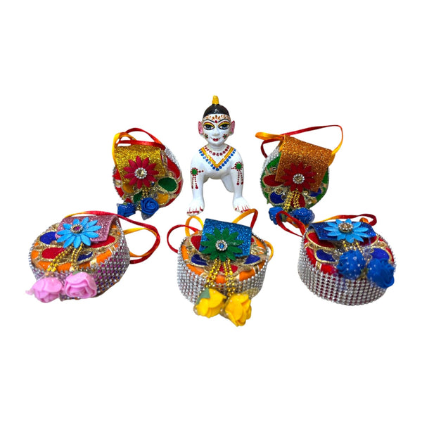 Miniature Laddu Gopal Purse | Radha Rani Purse Toy for Kanha Ji | Janmashtami, Radhaashtami Mandir Decor Accessory