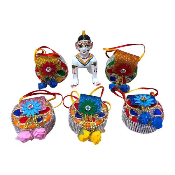 Miniature Laddu Gopal Purse | Radha Rani Purse Toy for Kanha Ji | Janmashtami, Radhaashtami Mandir Decor Accessory - Achleshwar