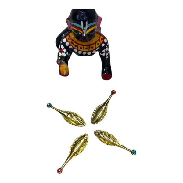 Laddu Gopal Chammach Toy | Miniature Spoon for Kanha Ji | Janmashtami, Radhaashtami & Mandir Décor | Bal Gopal Khilona for Pooja Room - Achleshwar