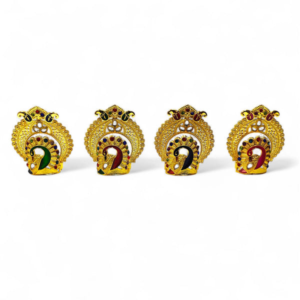Laddu Gopal Jewellery Set – Mukut, Haar & Earrings Combo | Traditional Jewelry for Kanha Ji 0 no Size
