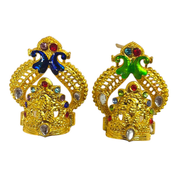 Laddu Gopal Jewellery Set – Mukut, Haar & Earrings Combo | Traditional Jewelry for Kanha Ji 0 no Size