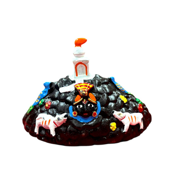 Achleshwar Govardhan Parvat Idol with Shree Giriraj Ji Mukharvind | Govardhan Pooja Decor | Marble Dust Sculpture