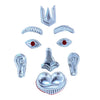 German Silver Hanuman Ji Mukharbind Shringar Set – Traditional Face Decoration Set for Hanuman Idol 8 inch - Achleshwar