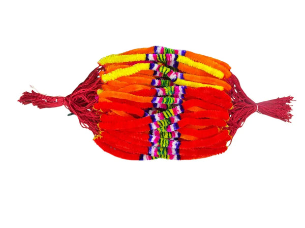 Pavitra ki Mala for Shreeji | Random Colours & Patterns | Traditional Thread Garland for Thakurji, Kanhaji, Deity Adornment in Shravan Maas Size 22 Inch - Achleshwar