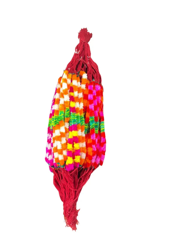 Pavitra ki Mala for Shreeji | Random Colours & Patterns | Traditional Thread Garland for Thakurji, Kanhaji, Deity Adornment in Shravan Maas Size 22 Inch - Achleshwar