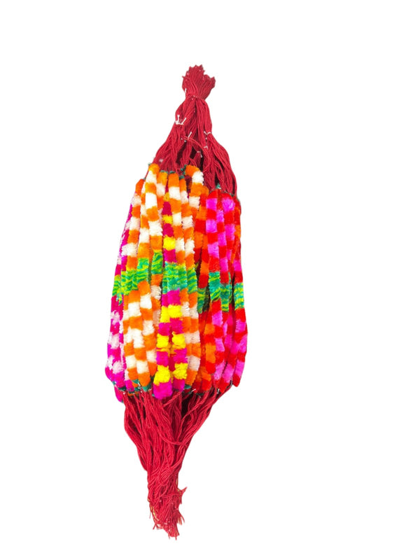 Pavitra ki Malafor Shreeji | Random Colours & Patterns | Traditional Thread Garland for Thakurji, Kanhaji, Deity Adornment in Shravan Maas Size 18 Inch