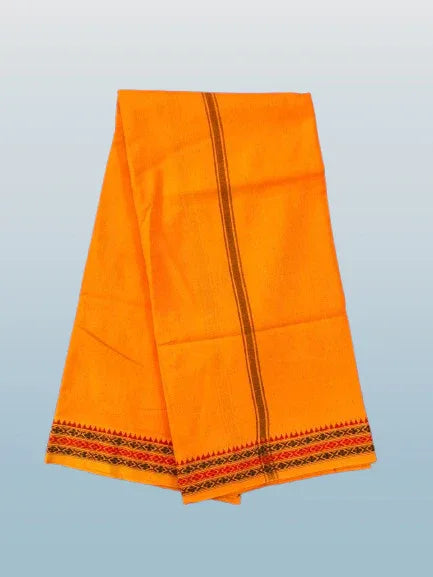 Regular unstiched dhoti cotton orange colour - Achleshwar