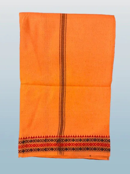 Regular unstiched dhoti cotton orange colour - Achleshwar