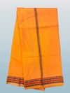 Regular unstiched dhoti set with angvastram cotton with khadi orange colour - Achleshwar