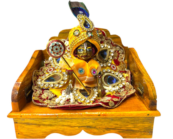 Small Metal GhughraToyfor Laddu Gopal Ji & Radha Krishna Ji | Miniature Decor for God Idols