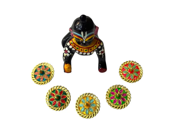 Small Metal Chakri Toy for Laddu Gopal Ji & Radha Krishna Ji | Miniature Decor for God Idols - Achleshwar