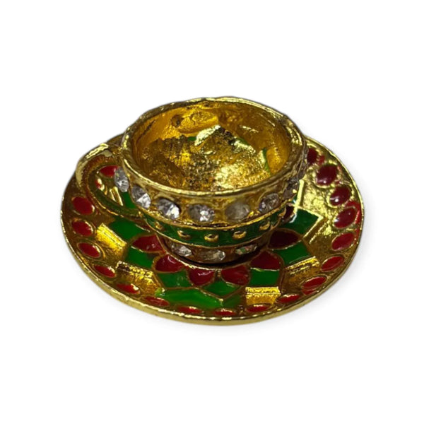 Laddu Gopal Small Cup Plate Toy for Laddu Gopal Ji & Radha Krishna Ji | Miniature Decor for God Idols - Achleshwar