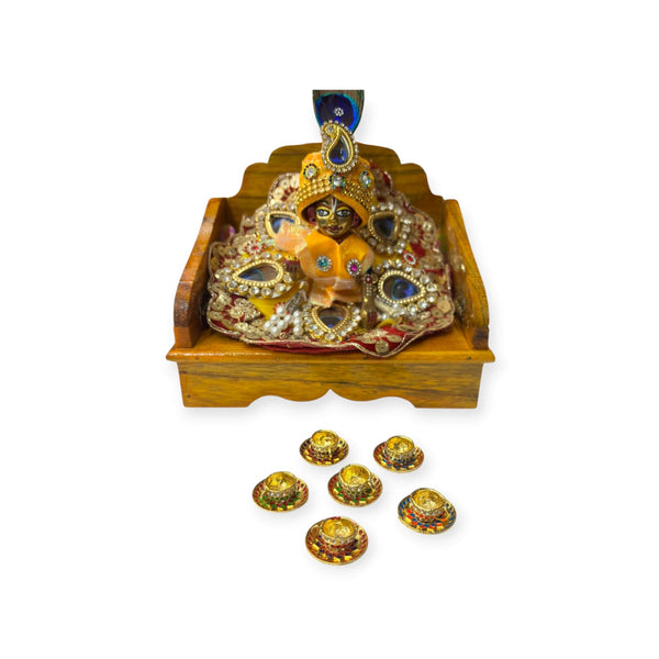 Laddu Gopal Small Cup Plate Toyfor Laddu Gopal Ji & Radha Krishna Ji | Miniature Decor for God Idols