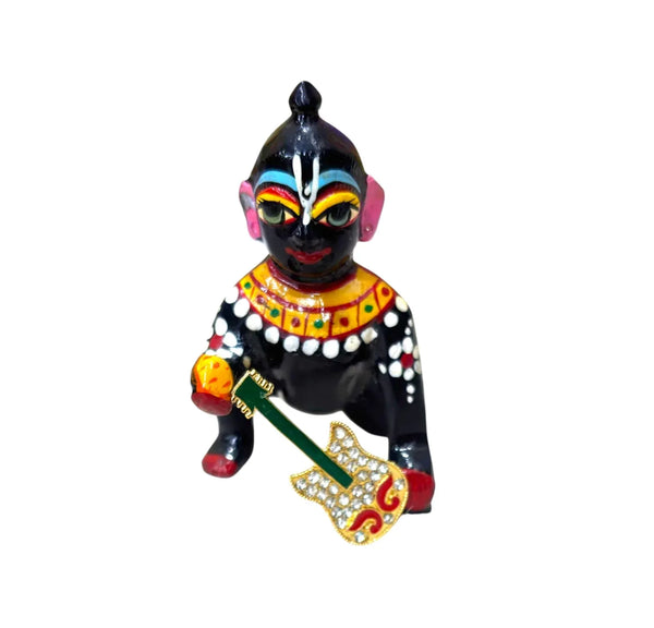 Mini Metal Guitar Toy for Laddu Gopal Toy for Laddu Gopal Ji & Radha Krishna Ji | Miniature Decor for God Idols - Achleshwar
