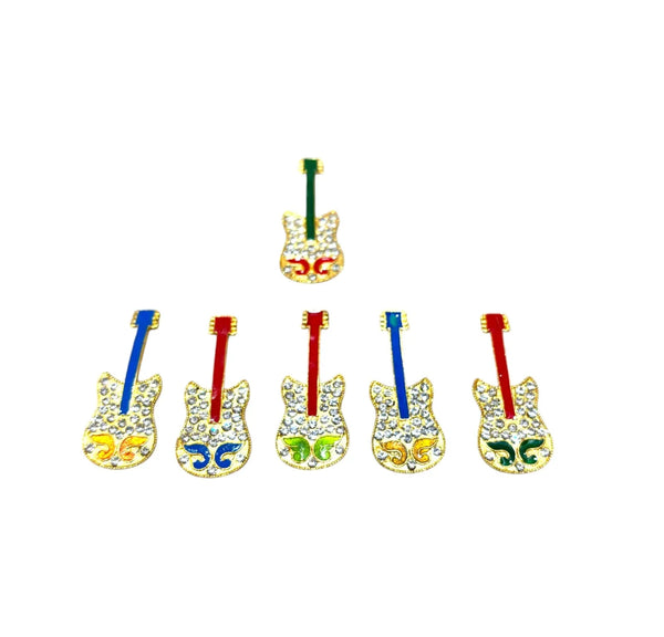 Mini Metal Guitar Toy for Laddu Gopal Toy for Laddu Gopal Ji & Radha Krishna Ji | Miniature Decor for God Idols - Achleshwar
