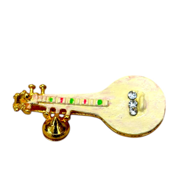 Small Metal Veena for Laddu Gopal Ji & Radha Krishna Ji | Miniature Decor for God Idols (Copy)