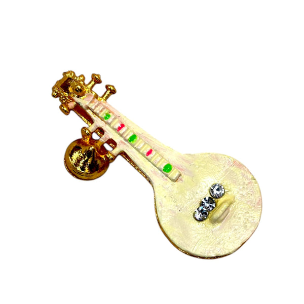 Small Metal Veena for Laddu Gopal Ji & Radha Krishna Ji | Miniature Decor for God Idols (Copy)