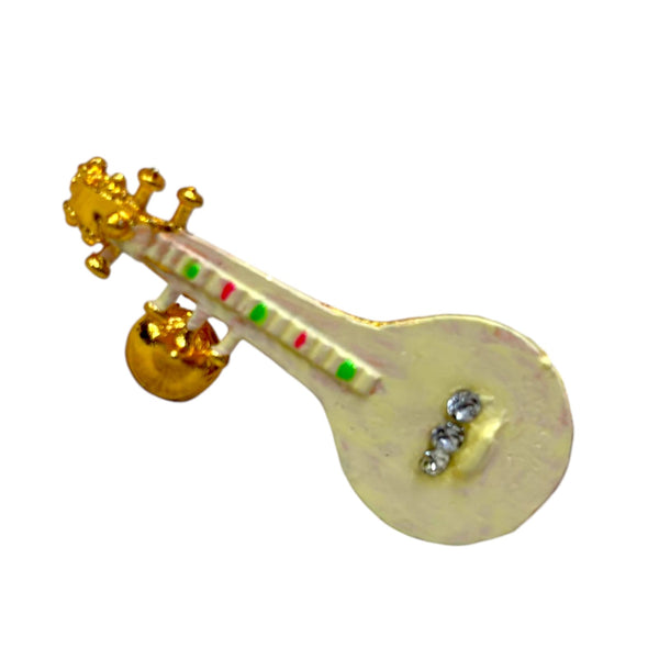Small Metal Veena for Laddu Gopal Ji & Radha Krishna Ji | Miniature Decor for God Idols (Copy)