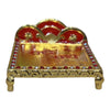 Small Metal Bed for Laddu Gopal | Traditional Toy Bed for Kanha Ji & Radha Krishna Ji | Miniature Decor for God Idols - Achleshwar