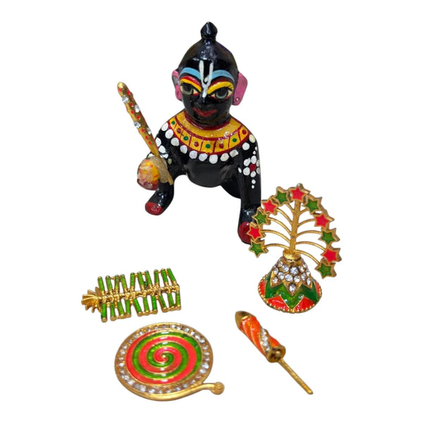 Laddu Gopal Patake Toy Set | Decorative Cracker Set for Kanha Ji | Miniature Fireworks for Janmashtami & Radhaashtami | Mandir Toy Khilona for Bal Gopal Ji - Achleshwar
